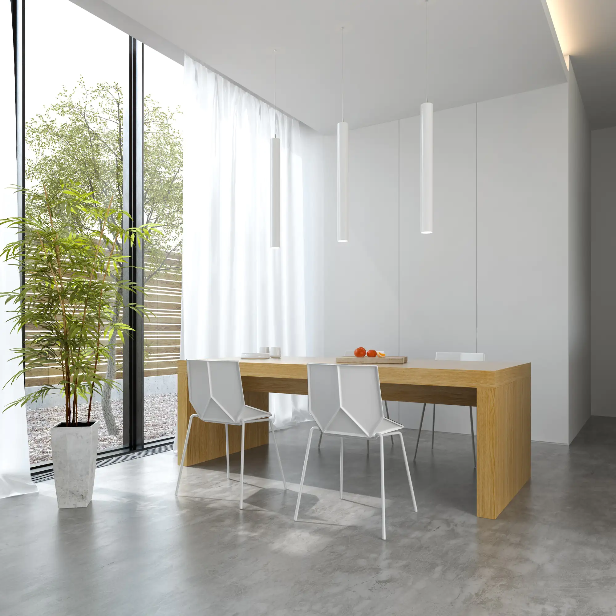 Interior of modern living room with sofa and furniture 3D rendering