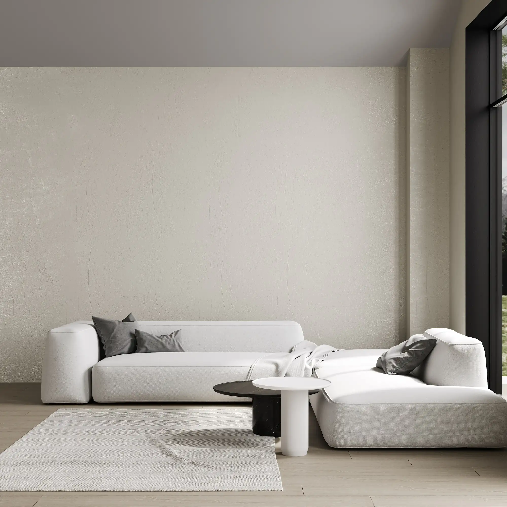 Scandinavian style living room interior mock up, modern living room interior background